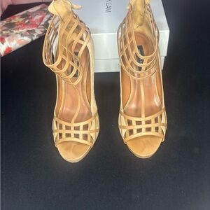 Derek Lam Tan Strappy Wedge Sandals